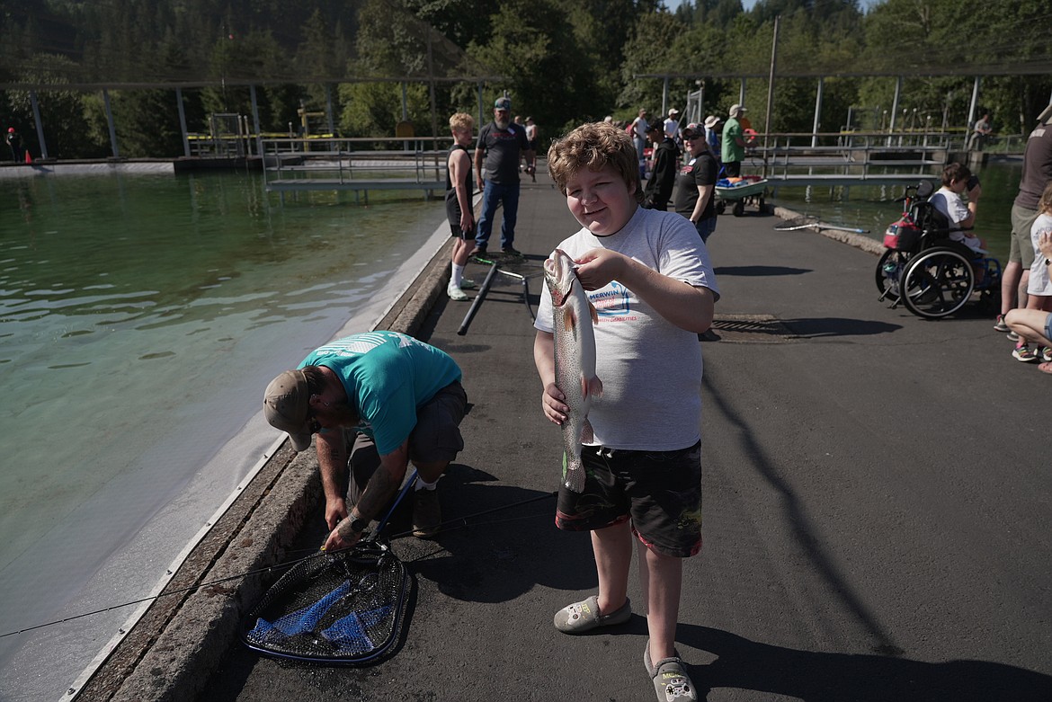 More than 200 youngsters with disabilities were able to experience the thrill of catching their own fish Saturday at the Merwin Day of Fishing.