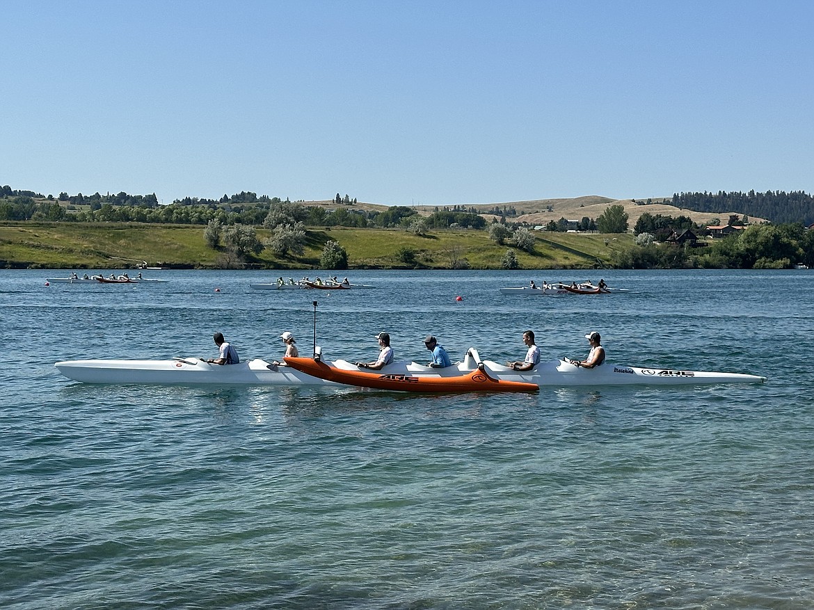 Paddlers from around the world competed in 500m and 1,000m sprints on the Flathead River Friday. (Mike Bouchee photo)