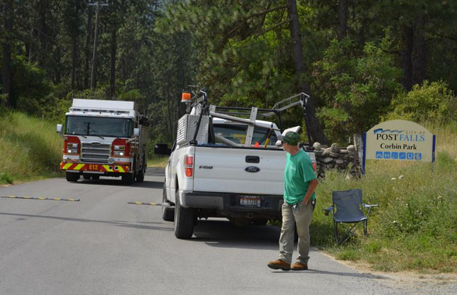 A bomb squad is investigating a device found this morning in Corbin Park in Post Falls. A passerby who found the device was playing disc golf.