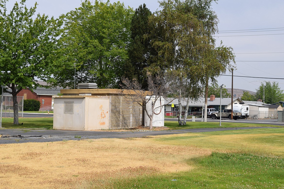 This site will house a water tank that will add capacity to the city of Ephrata’s water system. It is located on property next to Columbia Ridge Elementary.