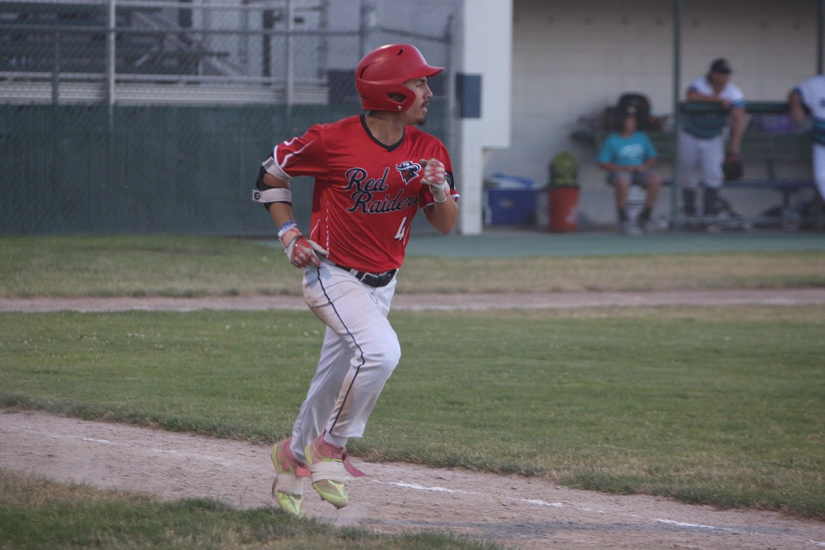 Othello center fielder Kal-El Ozuna was one of three Red Raiders who picked up multiple hits in Tuesday’s game against Walla Walla.