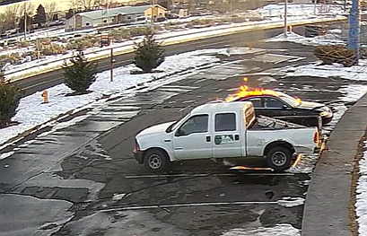 A man was sentenced to five years in prison for acting as a lookout during an incident at the Moses Lake Motel 5 in January 2022 wherein an Audi in the motel’s parking lot, pictured, was set on fire intentionally.