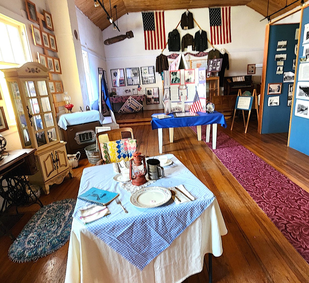 An inside shot of the Jocko Museum shows a few of the many photographs and artifacts on display. (Berl Tiskus/Leader)