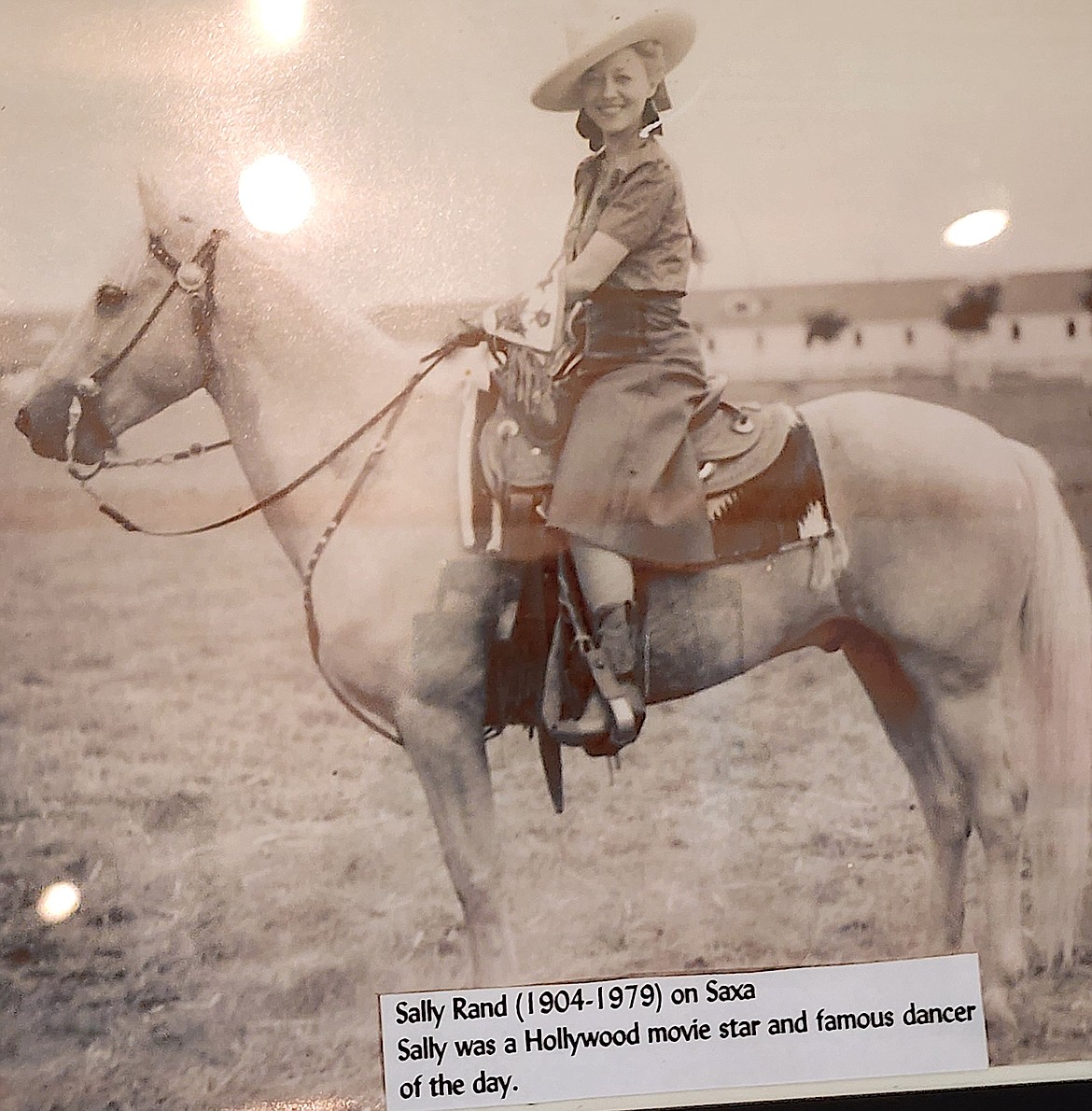 The Jocko Museum has a photo of Sally Rand, a famous fan dancer in the 1930's and 1940's. Rand married Turk Greenough, a Montana cowboy. (Berl Tiskus/Leader)