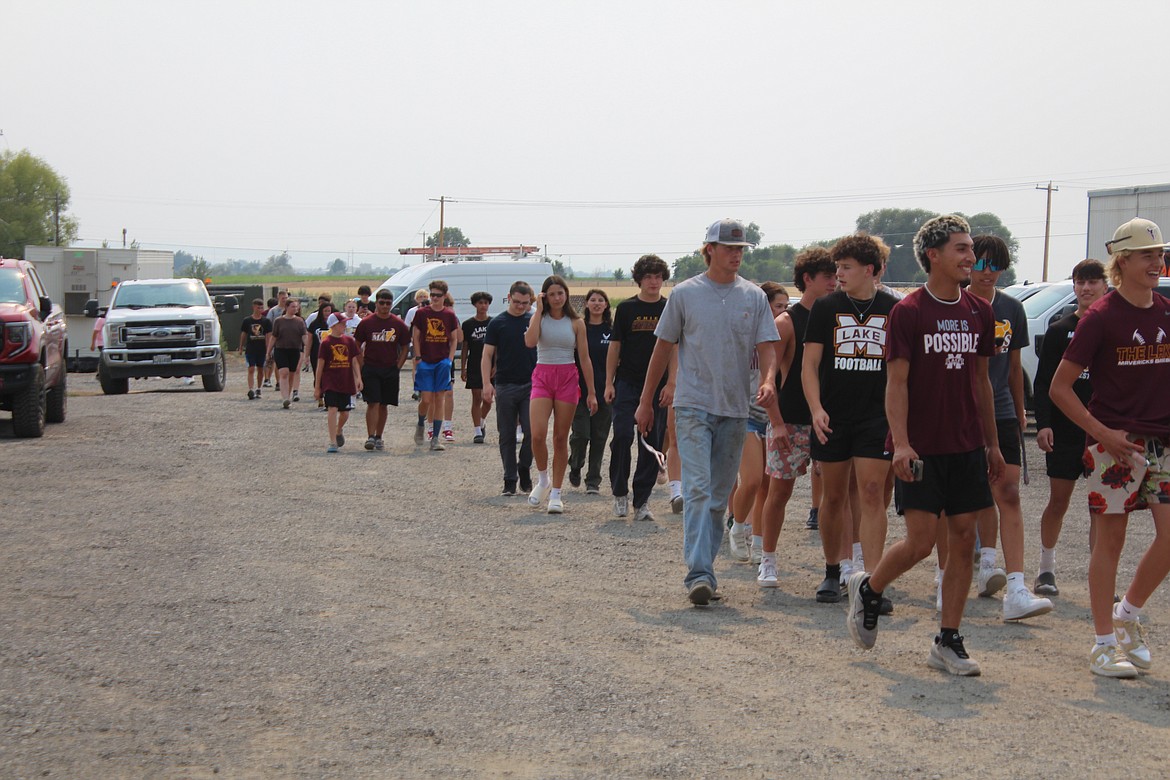 Student participants in almost every sport, in band, choir and drama showed up to express their appreciation for the donation from JR Simplot.