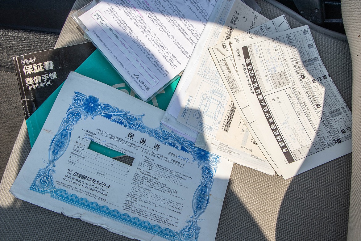 Heidi Fletcher won the People's Choice award for her 1990 Nissan Pao at the 2023 Show N Shine car show in Evergreen. The car, imported from Japan, came with Japanese papers. (Kate Heston/Daily Inter Lake)