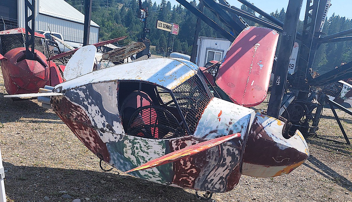 This 1940 ride called Fly-A-Plane was a hit with children who visited Live History Days. (Berl Tiskus/Leader)