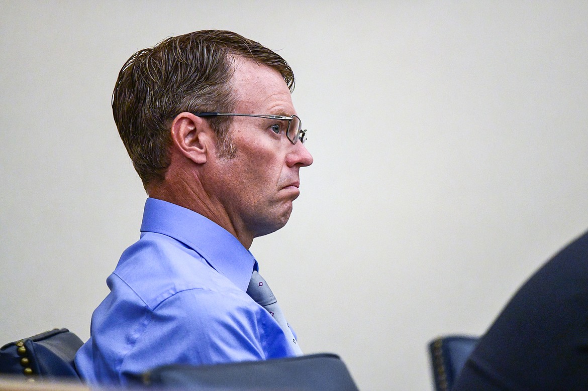 Del Orrin Crawford is shown during his trial in Flathead County District Court on Tuesday, July 23. (Casey Kreider/Daily Inter Lake)