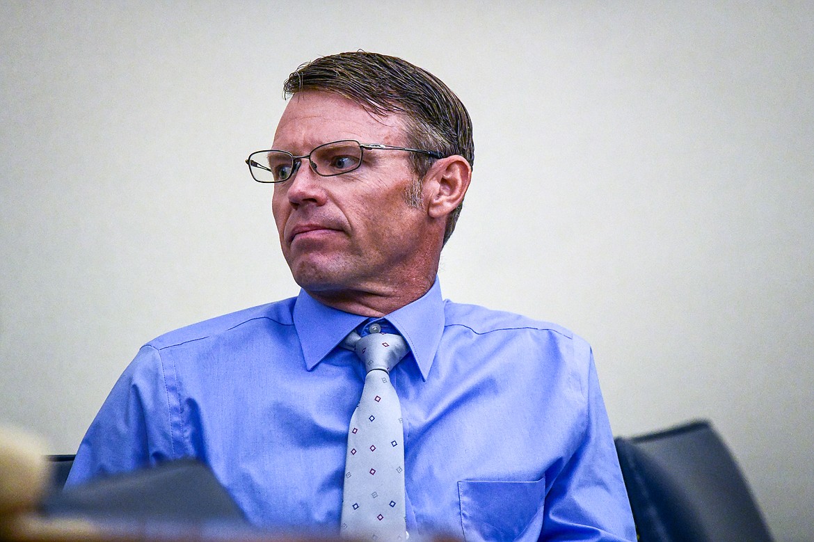 Del Orrin Crawford is shown during his trial in Flathead County District Court on Tuesday, July 23. (Casey Kreider/Daily Inter Lake)