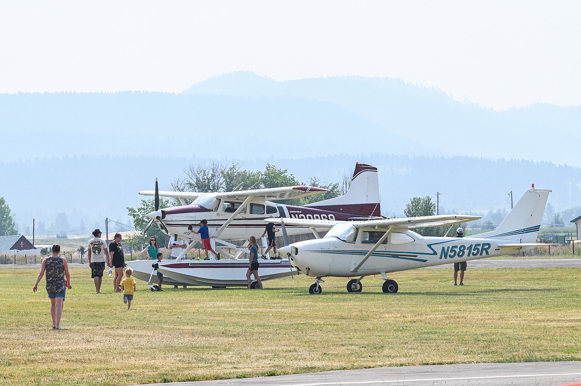 Aircraft displays and a pancake breakfast were part of the Good Old Days Fly-in, Sunday at the St. Ignatius airport. (Christa Umphrey photo)