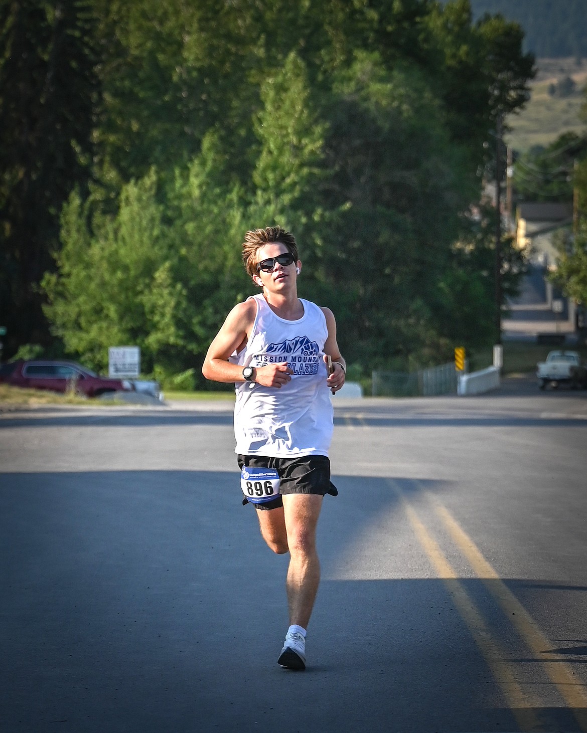 Zoran LaFrombois placed first overall in the four-mile Buffalo Run Saturday. (Christa Umphrey photo)