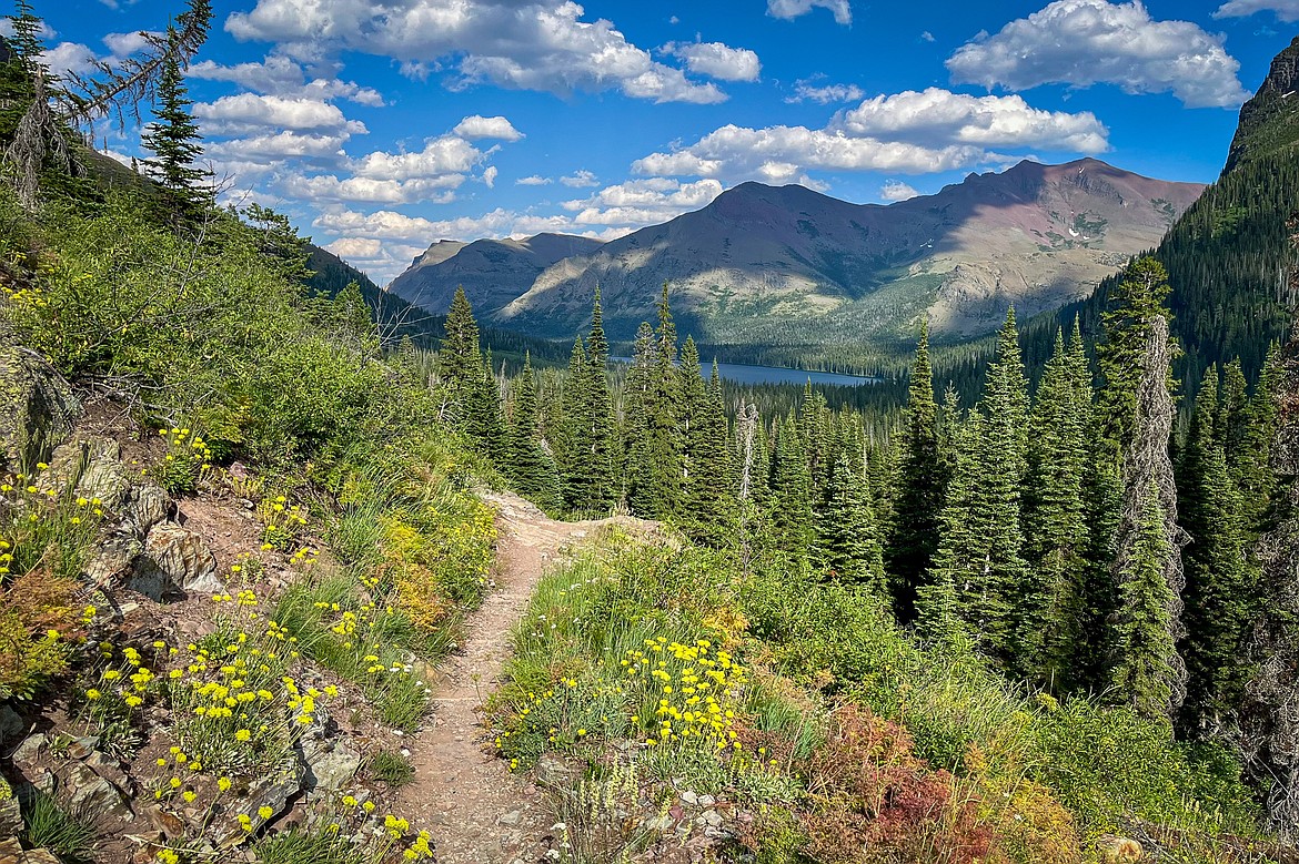 Descending from Dawson Pass to Two Medicine Lake in Glacier National Park on Sunday, July 14. (Casey Kreider/Daily Inter Lake)