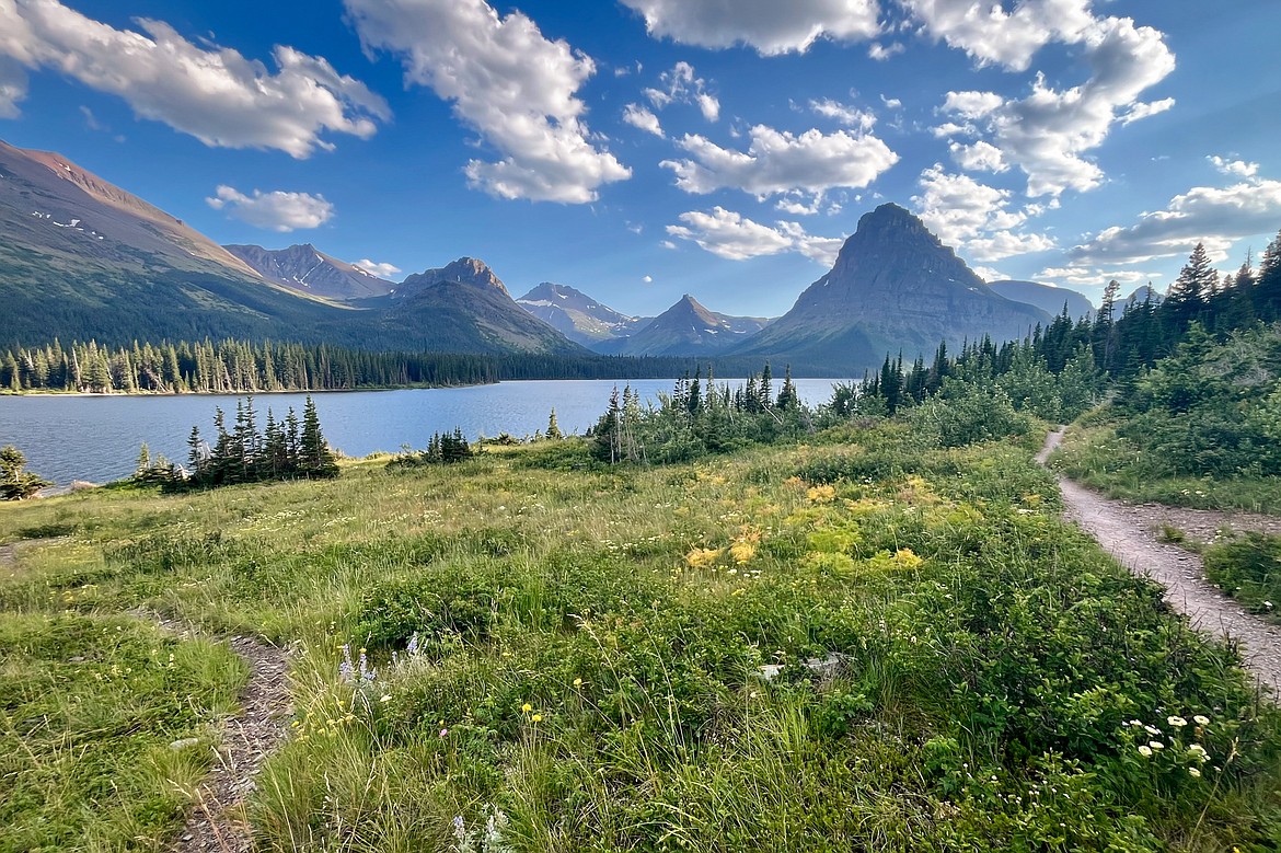 Along the north shore of Two Medicine Lake near the Two Medicine Campground in Glacier National Park on Sunday, July 14. (Casey Kreider/Daily Inter Lake)