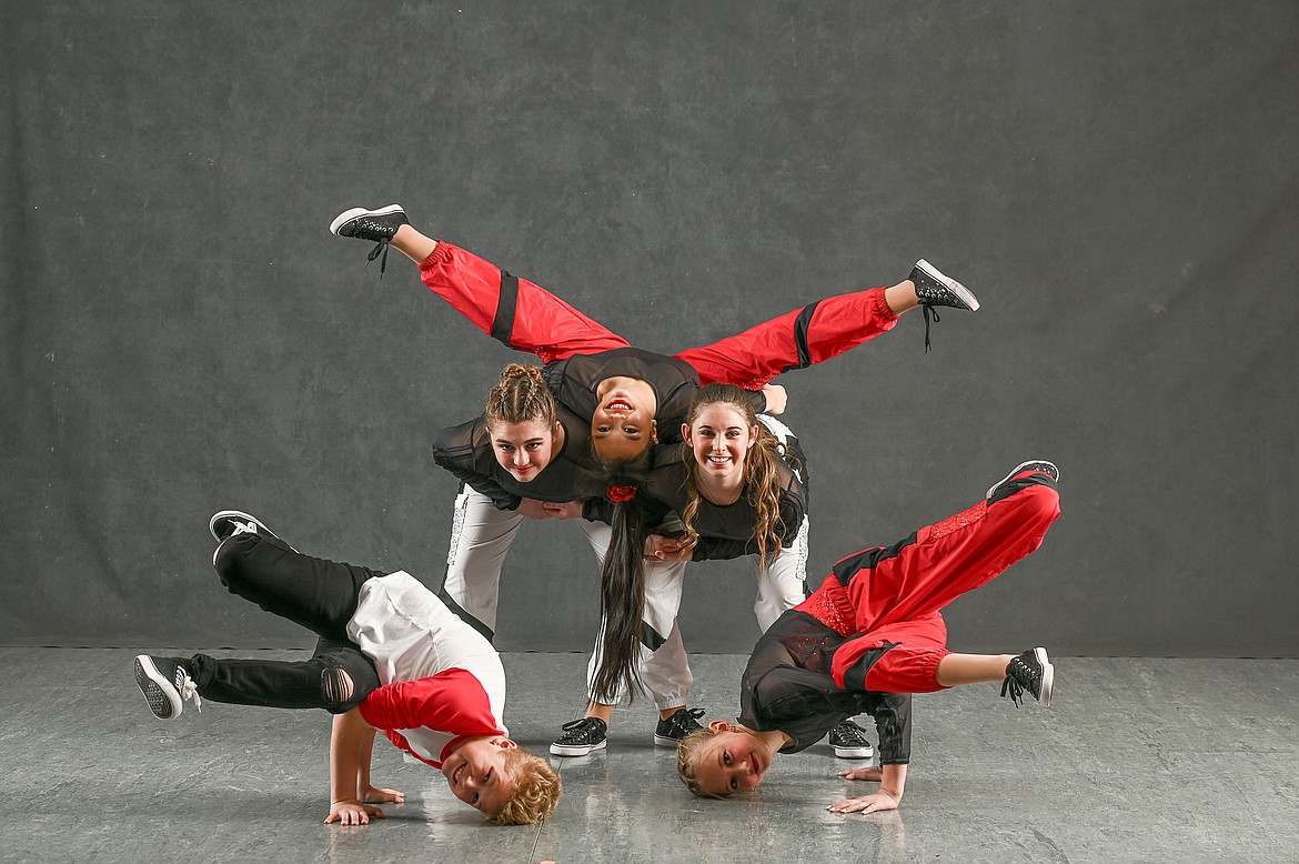 The Academy of Performing Arts offers a variety of dance and music classes including hip-hop. Pictured are advanced hip hop students Blayde Wehr, Arrayah Wehr, Safira Weil, Callie Dugan and Hazel Zlogar. (JMK Photography courtesy of the academy)