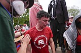 Police deploy pepper spray as crowd protesting Israel's war in Gaza marches toward US Capitol