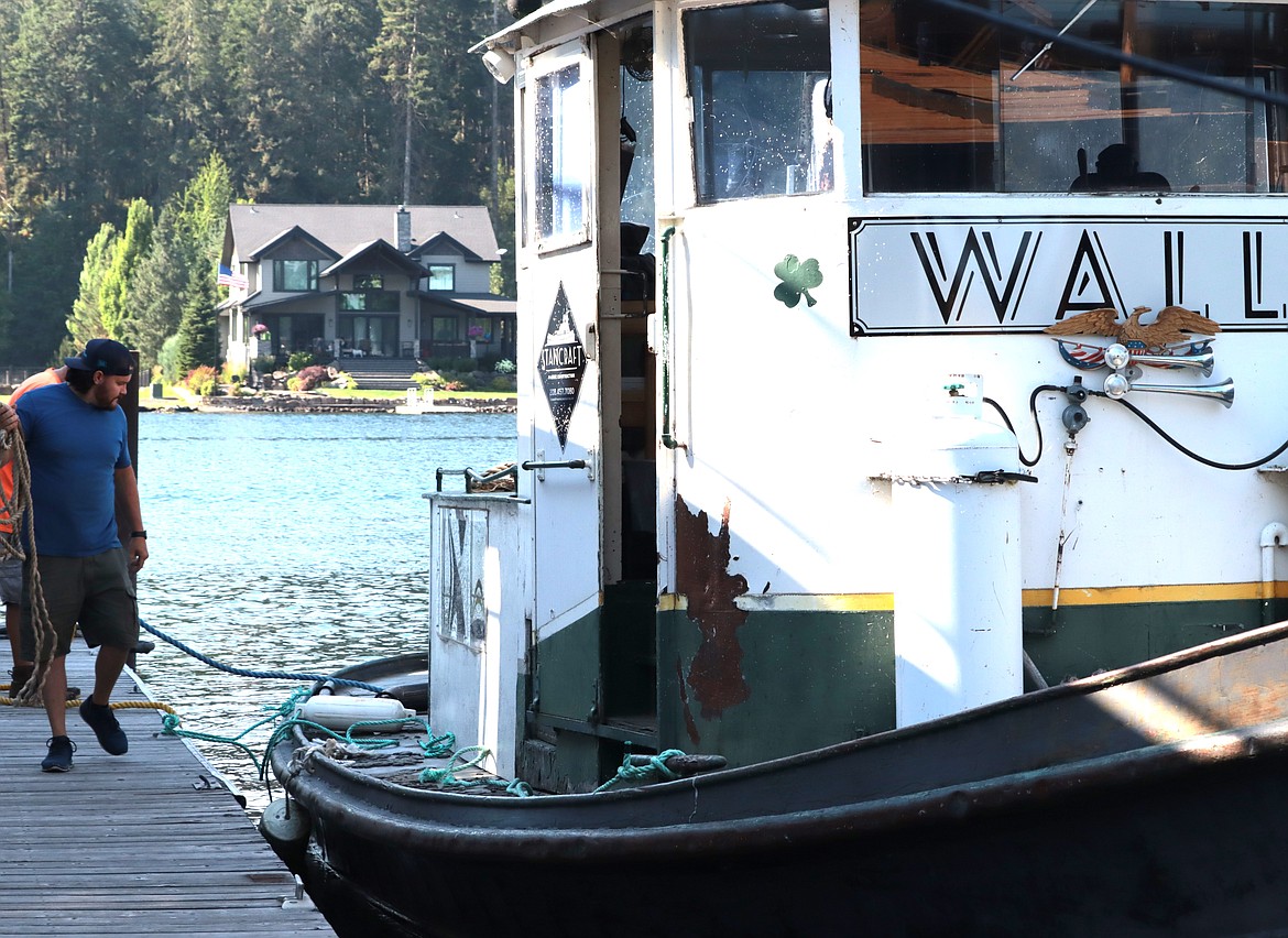 The StanCraft Marine Construction tug waits on the dock at Finney Boat Works on Wednesday.