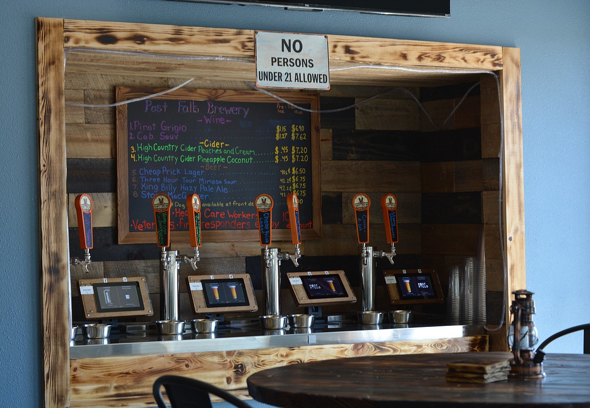 Paws N Brews has a self-serve bar. After staff scan your ID, customers use a wristband to get drinks.