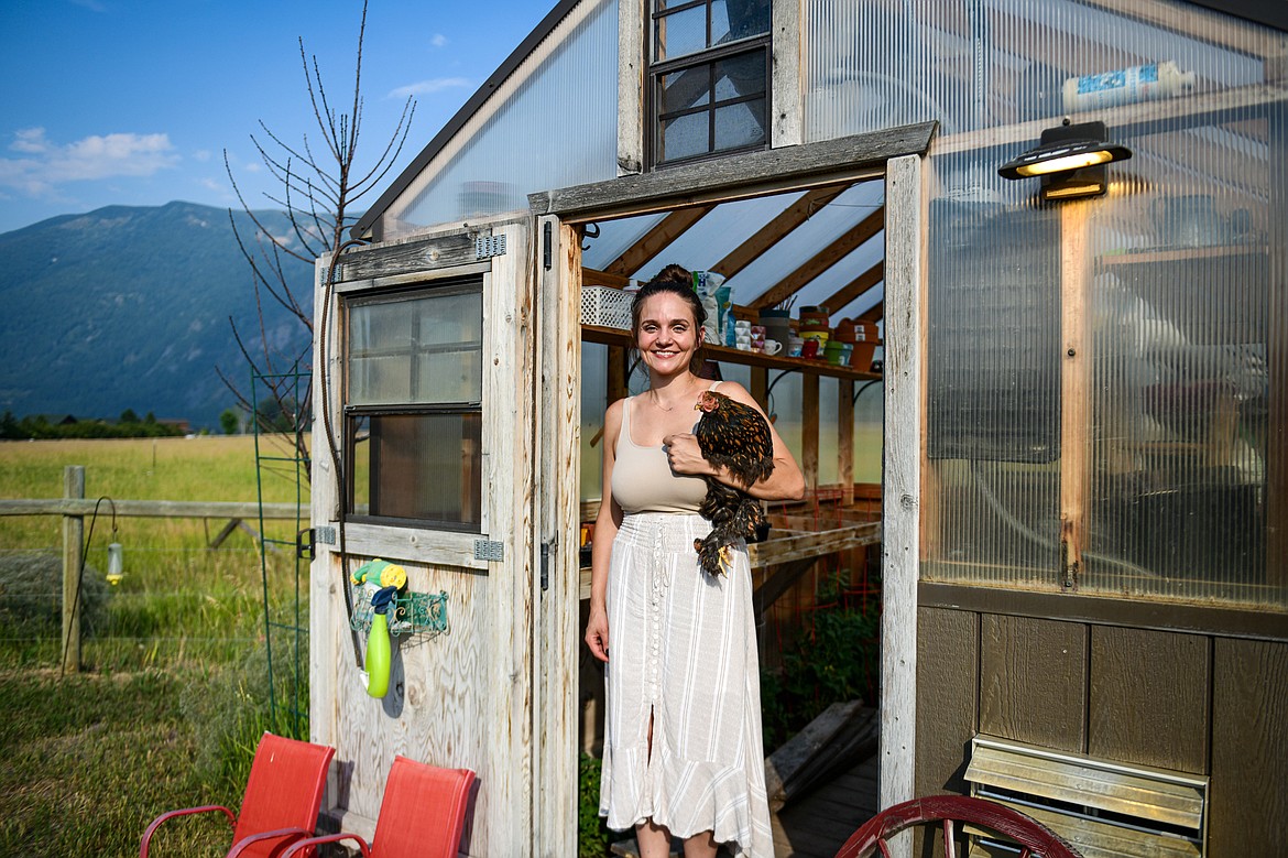 Amanda Saenz of Saenz Family Farms on Wednesday, July 24. (Casey Kreider/Daily Inter Lake)