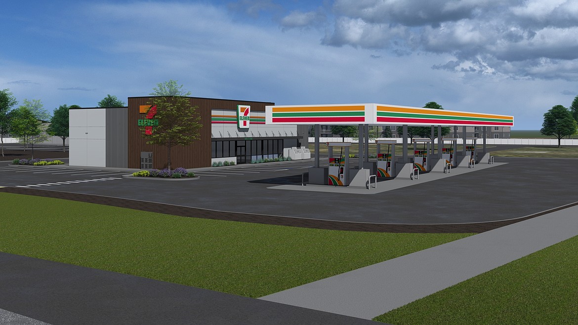 Rendering of the 7-Eleven store at North Point Plaza.