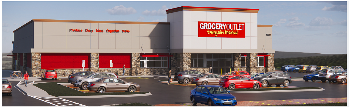 Rendering of Grocery Outlet at North Point Plaza.