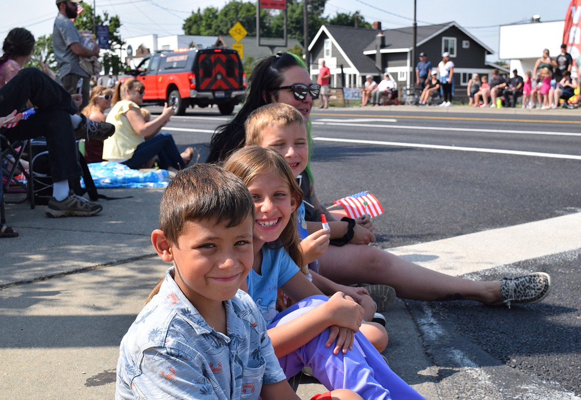 Timmy Jr., 7, and his sister Elisabeth, 9, take in the Hayden Days Parade for the first time.