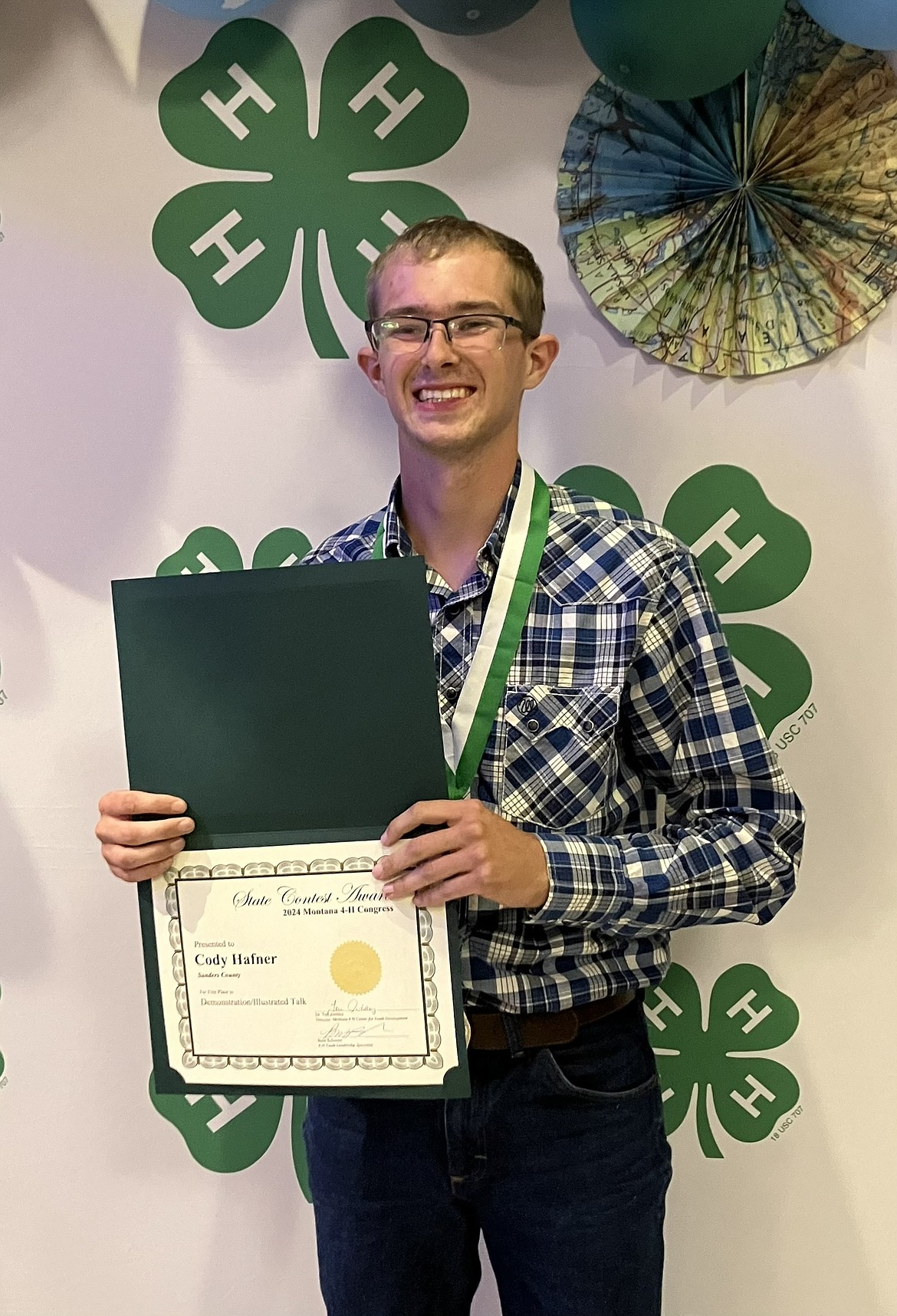 Cody Hafner finished first in the Illustrated Talk category at the Montana 4-H Congress in Bozeman last week and earned a trip to Atlanta for the National 4-H Congress in August.  (Photo courtesy of MSU Extension)