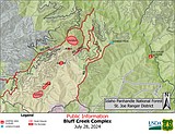 Bluff Creek Complex fires prompt closures on St. Joe River Road