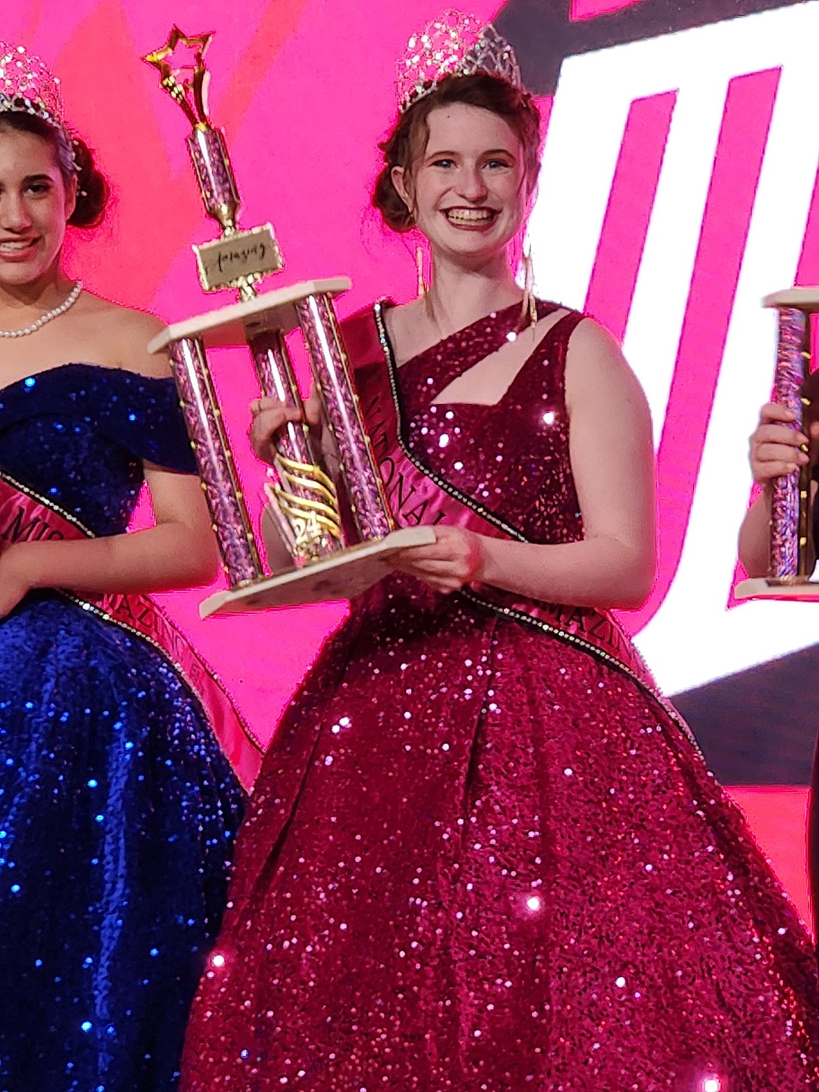 Andrea Chandler of Kalispell is crowned queen in the teen division of the 2024 National Miss Amazing pageant at the Hyatt Regency O'Hare Chicago in Rosemont, Illinois. The pageant was part of a summit for girls and women with disabilities held July 26-28 and is part of the Miss Amazing Amplify program. (Courtesy photo)