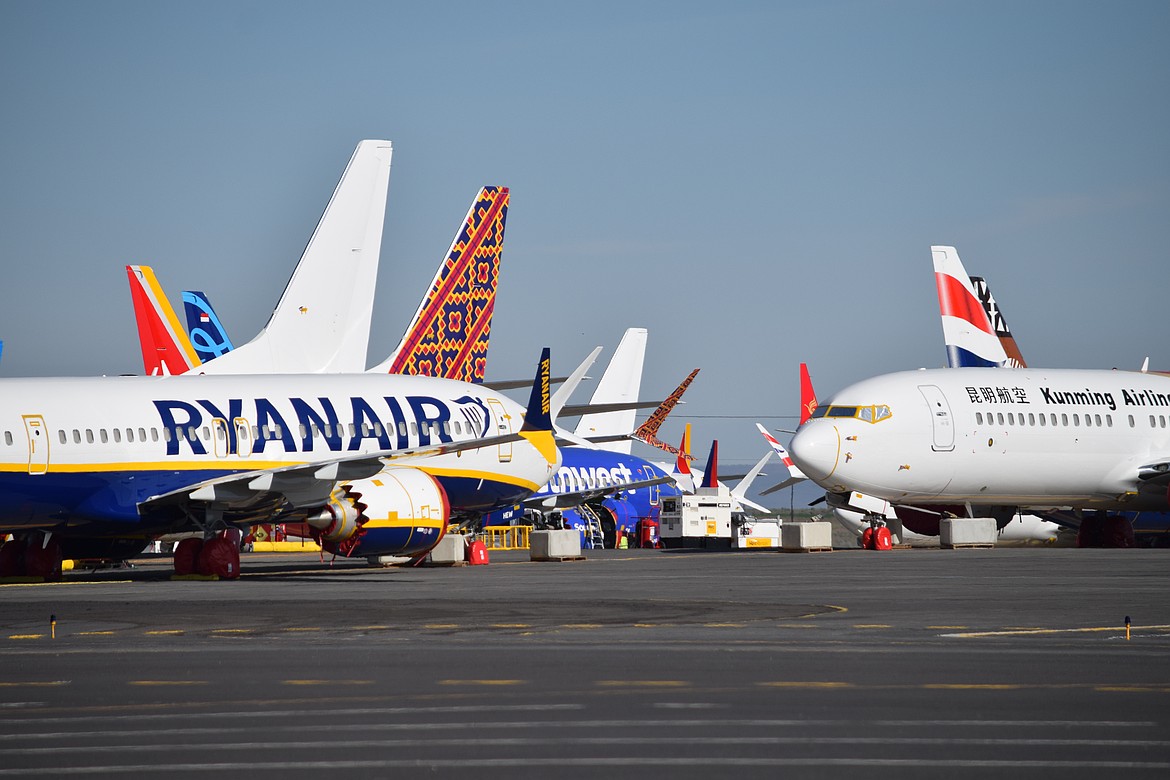 Multiple Boeing-manufactured aircraft sit at the aircraft manufacturer’s facility at the Grant County International Airport in Moses Lake. The company has seen several challenges over the last few years regarding quality control matters that came to light after safety incidents.