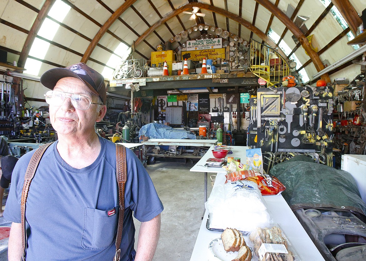 Bill Miller shares a few memories of growing up down the road from the Scarcello ranch during the summer gathering July 20.