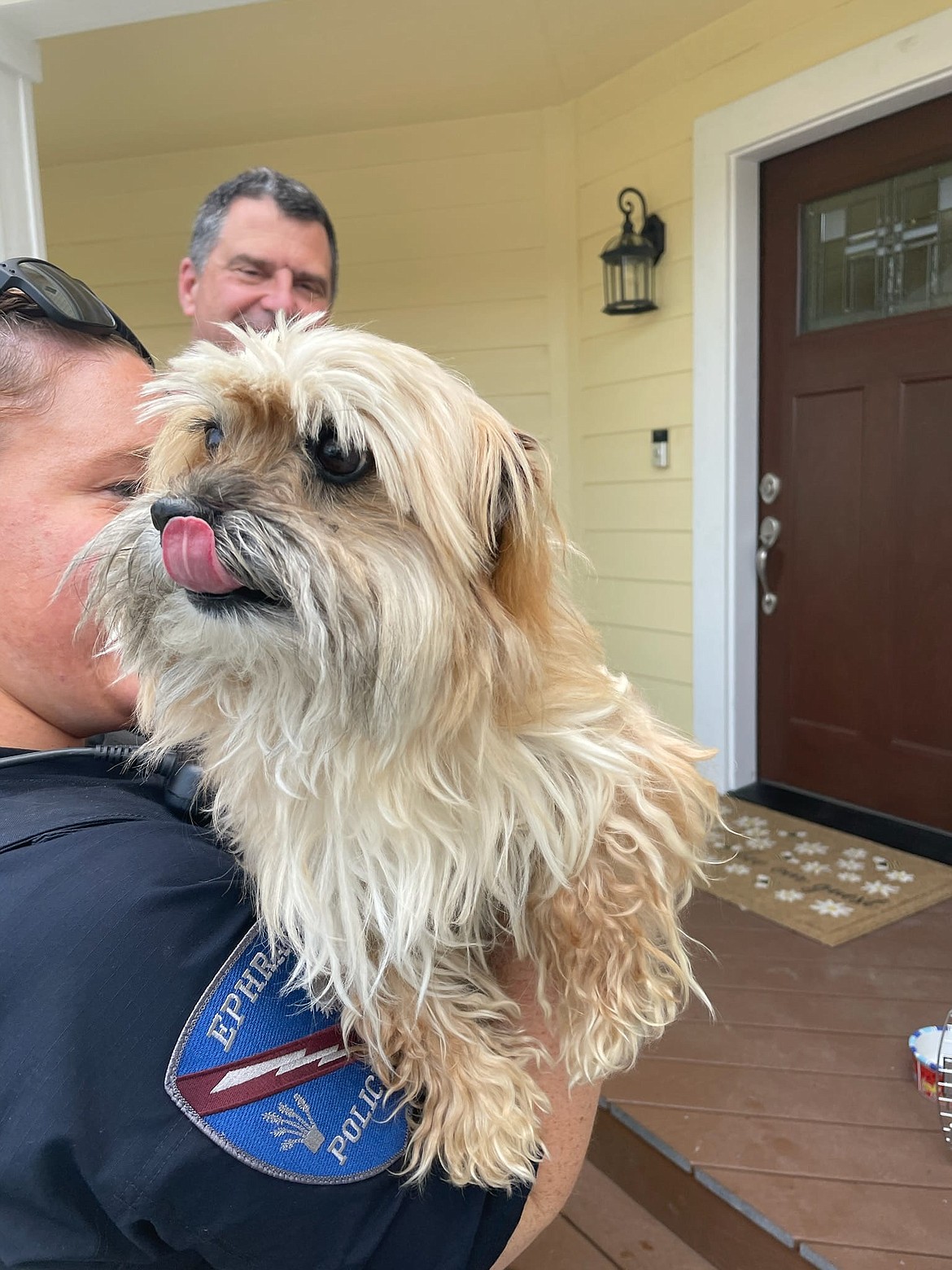 The Ephrata Police Department is asking that anyone with information on the dog pictured here contact the Multiagency Call Center so the pup can be reunited with its family.