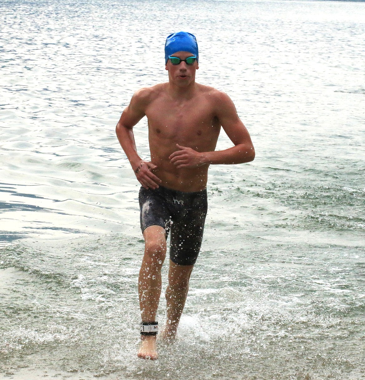 Lake City High rising sophomore Owen Bennett took home the Long Bridge Swim title on Saturday after finishing with a time of 36:00.