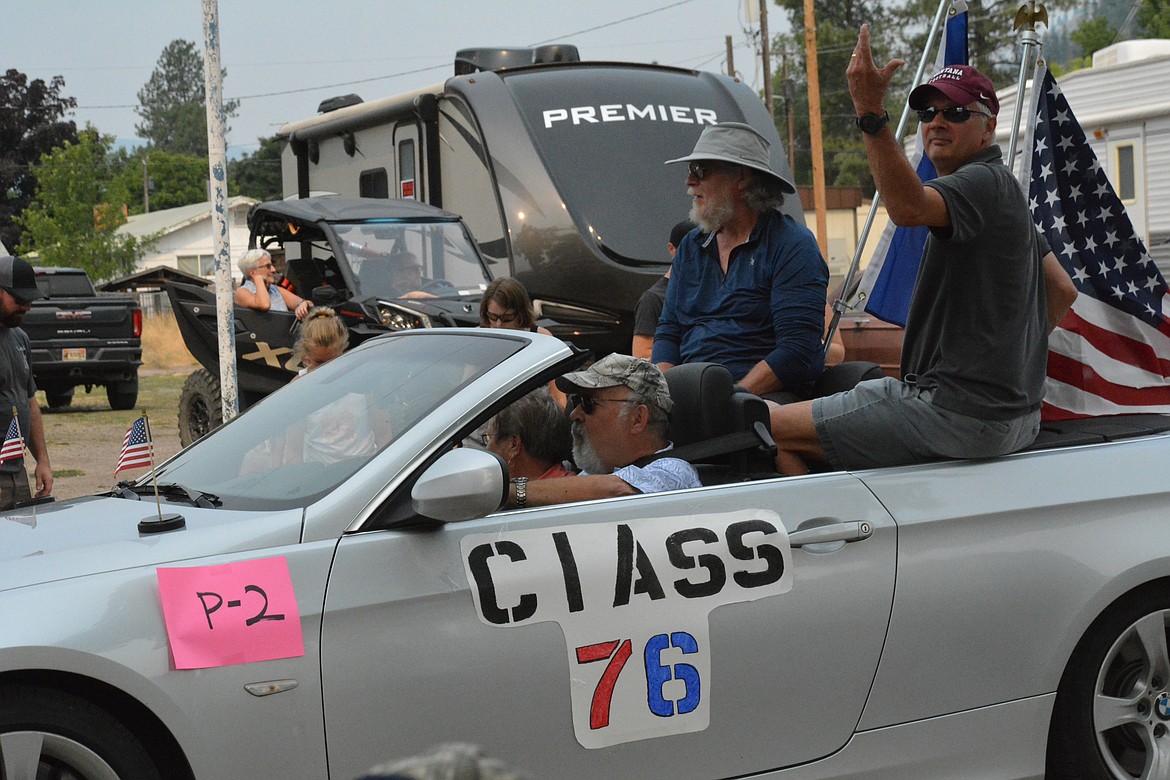 The Superior Class of "76 rode in style and even tossed candy with flare throwing backwards over the shoulder. (Mineral Independent/Amy Quinlivan)