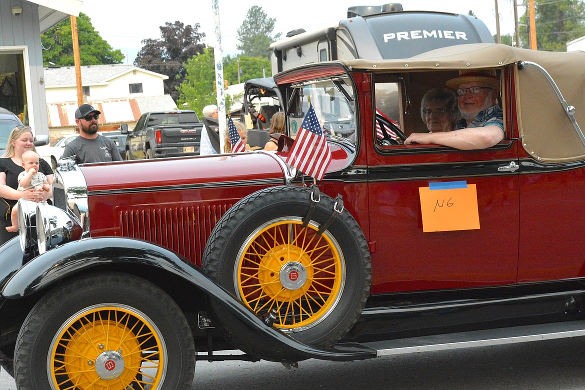 This antique car cruised the Fair parade route. (Mineral Independent/Amy Quinlivan)