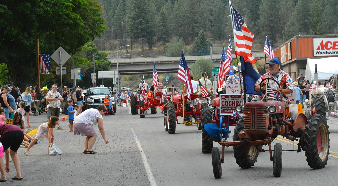 The old tractor group is a parade favorite along routes in Superior, St. Regis, and Plains each summer. (Mineral Independent/Amy Quinlivan)