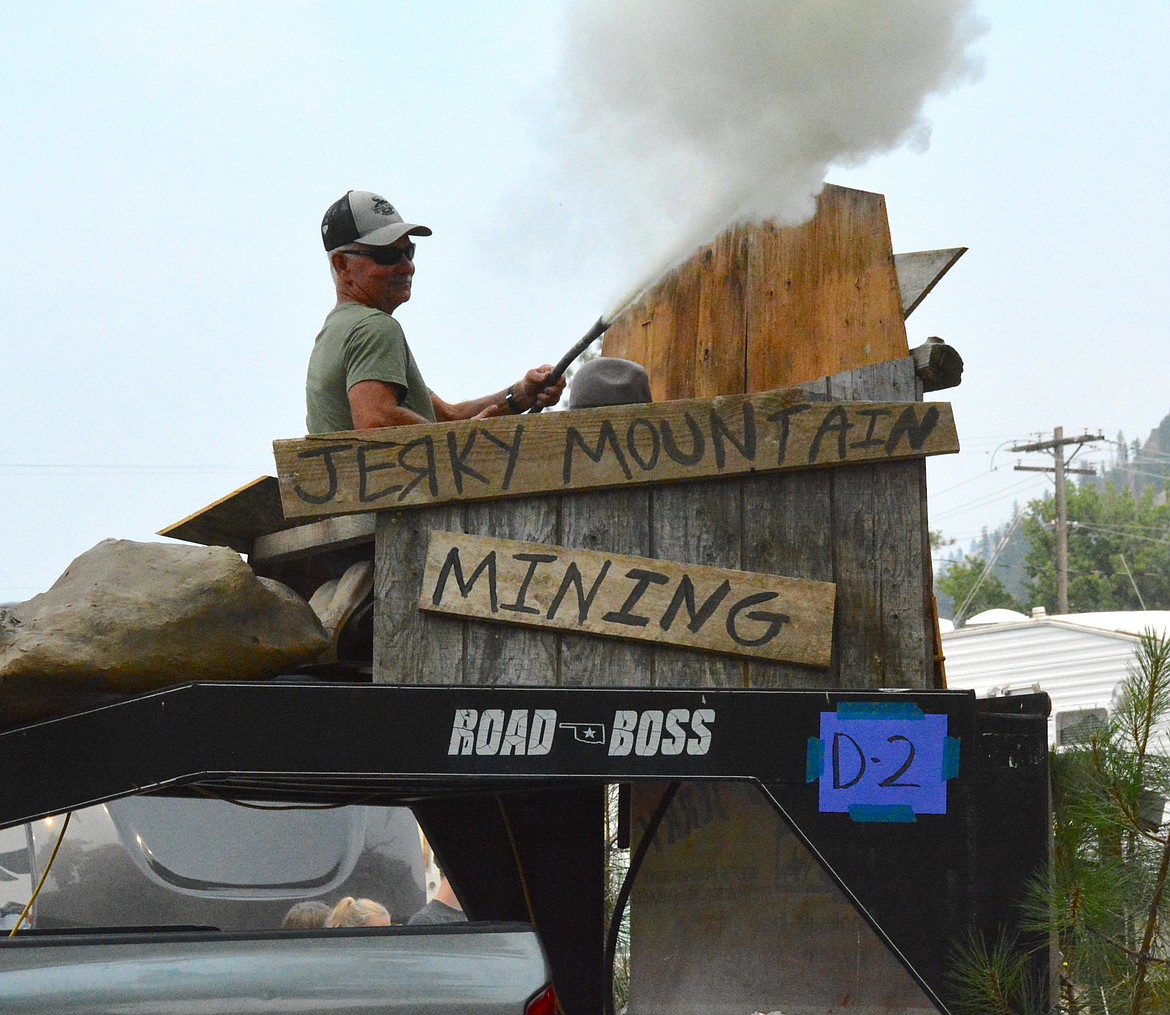 The Jerky Mountain Mining Float from Superior Meats had to blow off some smoke. (Mineral Independent/Amy Quinlivan)