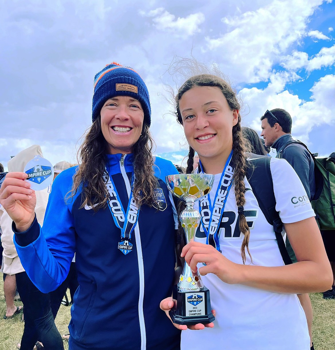 Coach Kelly Ordway and her daughter, Sage, after winning the Empire Cup in Spokane, Washington. (Photo provided)