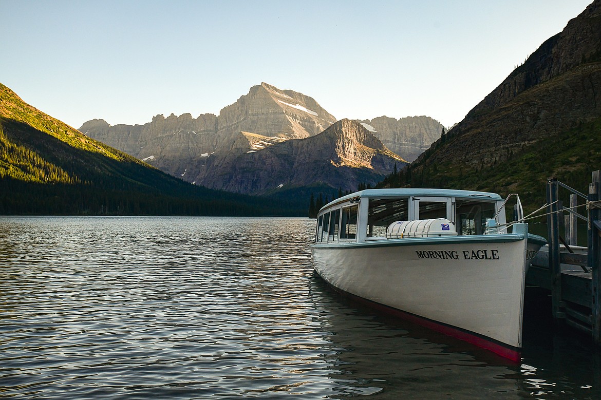 Glacier Park Boat Company's Morning Eagle docked at Lake Josephine in Many Glacier in Glacier National Park on Thursday, Aug. 1. (Casey Kreider/Daily Inter Lake)