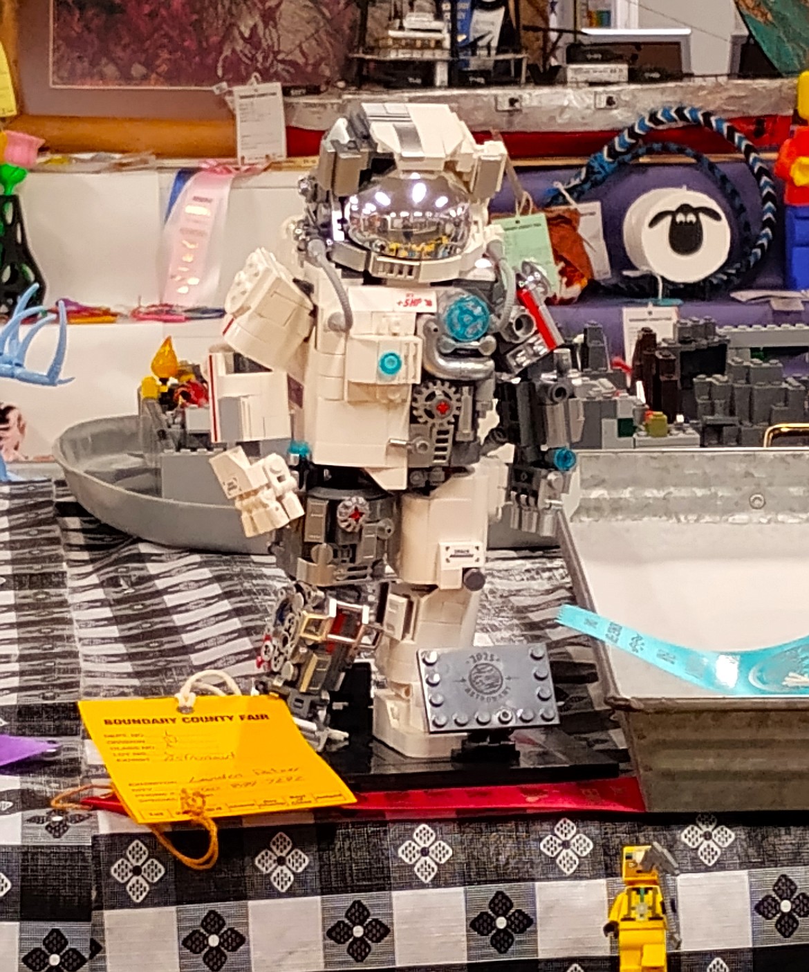 Legos astronaut on display at the Boundary County Fair.