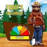 Local fire danger level moves down to "high fire danger"