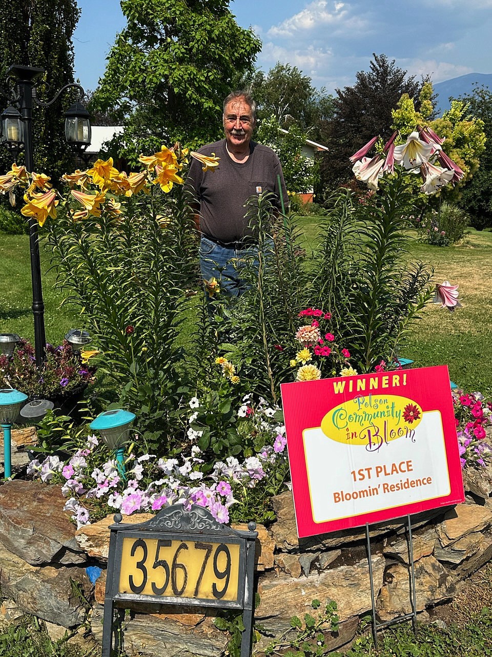 Charles Bertsch at 35679 Memory Lane won first place for Best Bloomin' Residence in the Polson in Bloom contest.