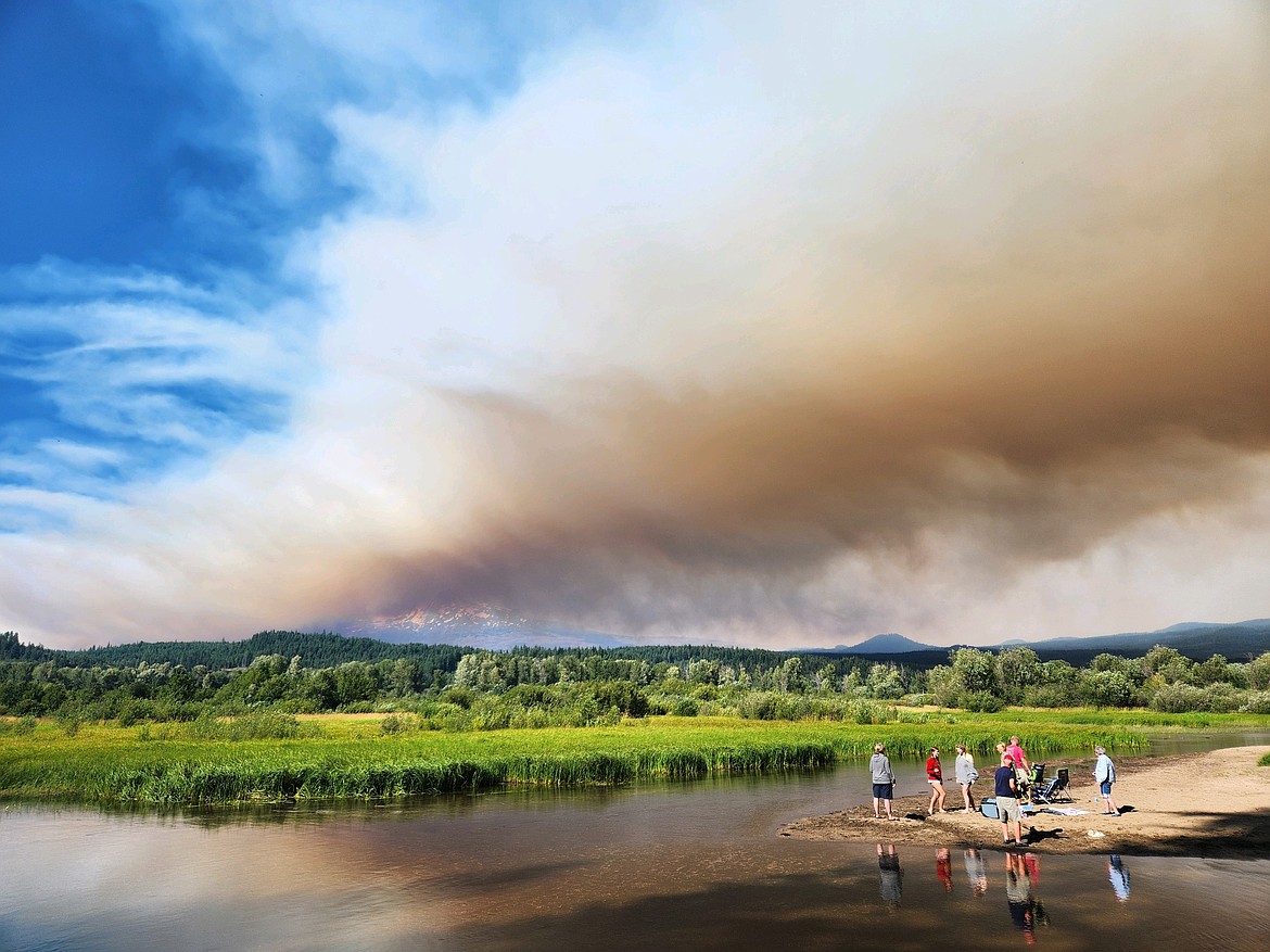 The Williams Mine Fire taken on August 6. The fire started the day prior and has expanded to 4,500 acres as of Saturday with 1% containment.