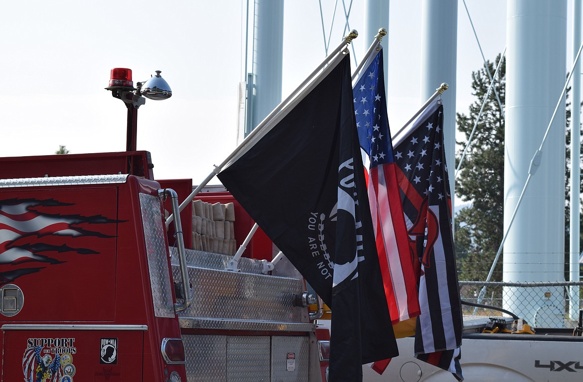 Several fire engines showed their American pride through flags honoring the country, our veterans and first responders.