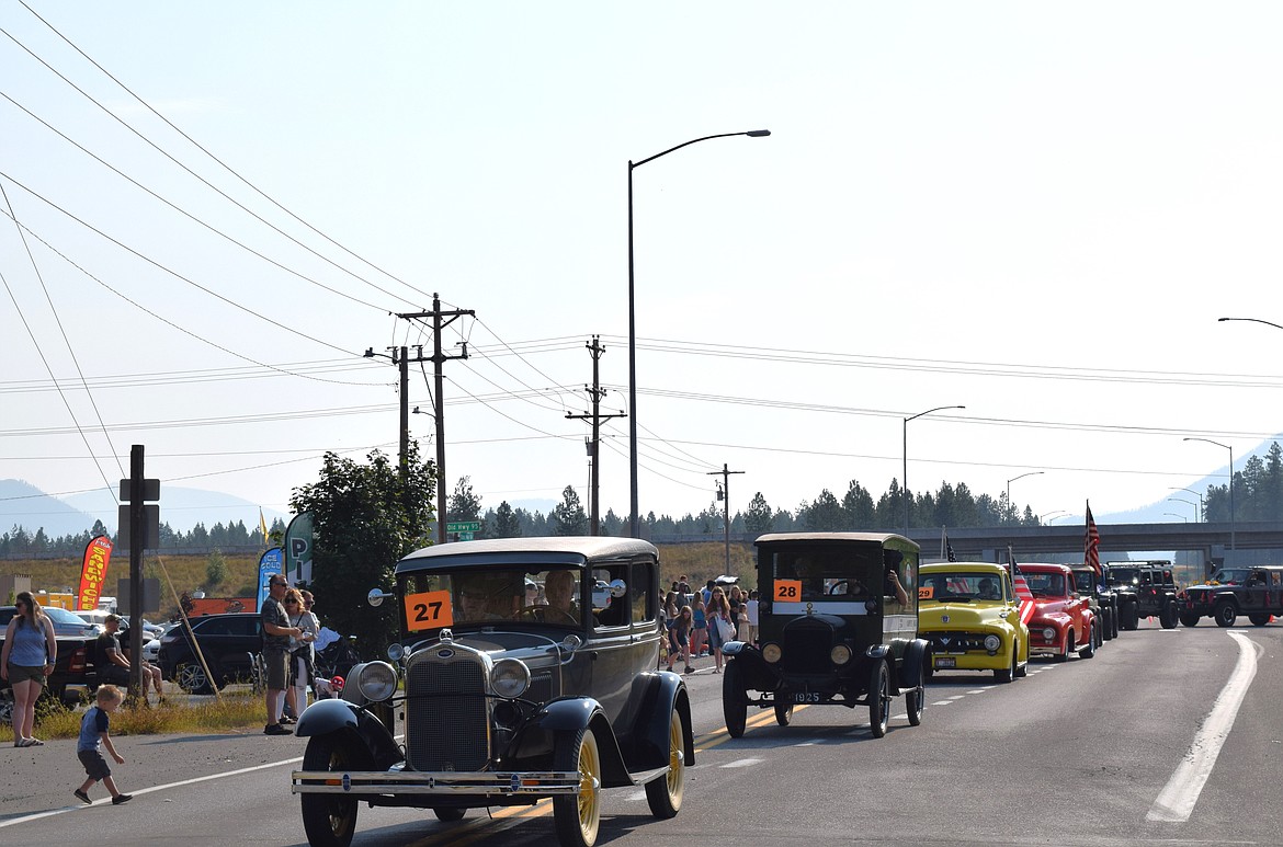 Classic cars were make their way down the Athol Daze parade route.