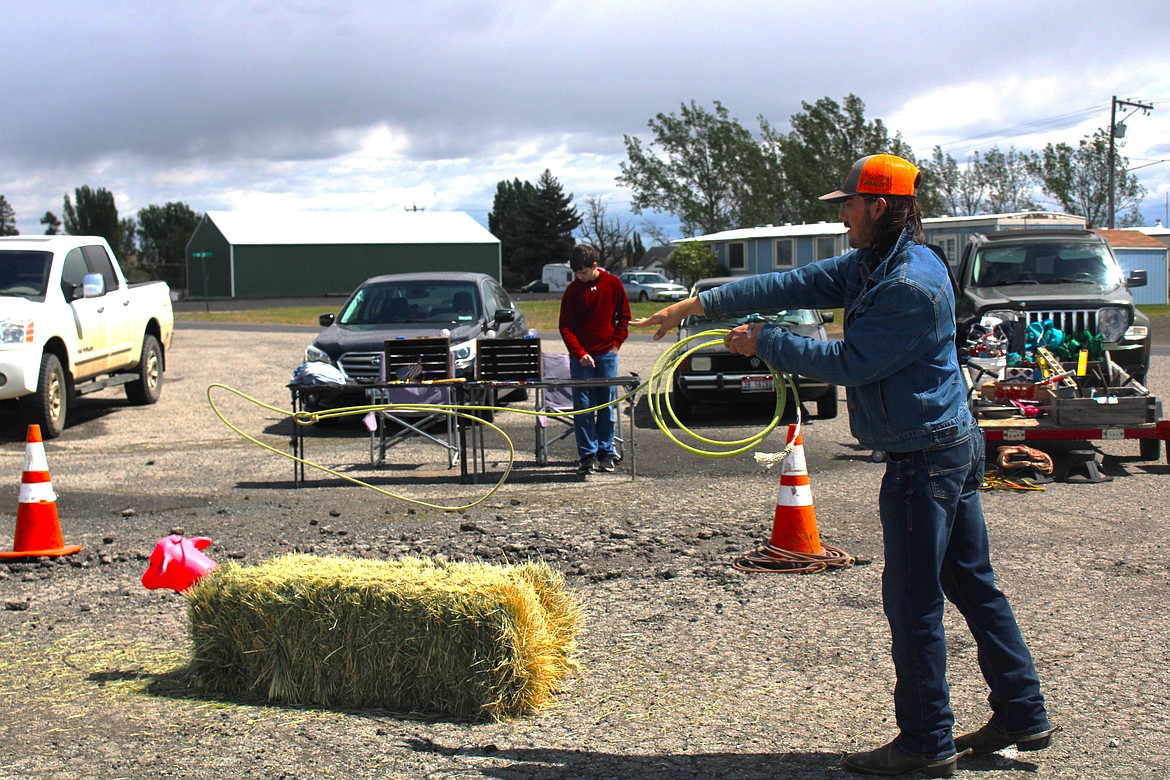 Hay Bale Calf Roping is open to all ages giving contestants 15 throws at 10 feet and 15 throws at 12 feet. (Photo provided)