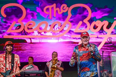 Lead singer Mike Love performs with the Beach Boys at the Northwest Montana Fair on Tuesday, Aug. 13. (Casey Kreider/Daily Inter Lake)