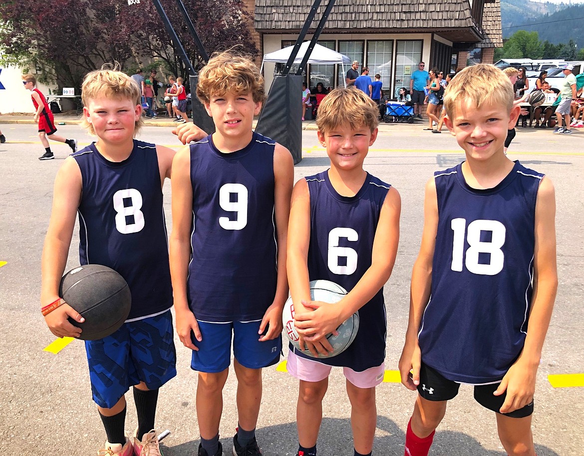 Tycen Koberstien, Tanner Baisden, Bradon Cartwright-Kissee and Ryle McReynolds competed in the 5th-6th grade division at SilverHoops.