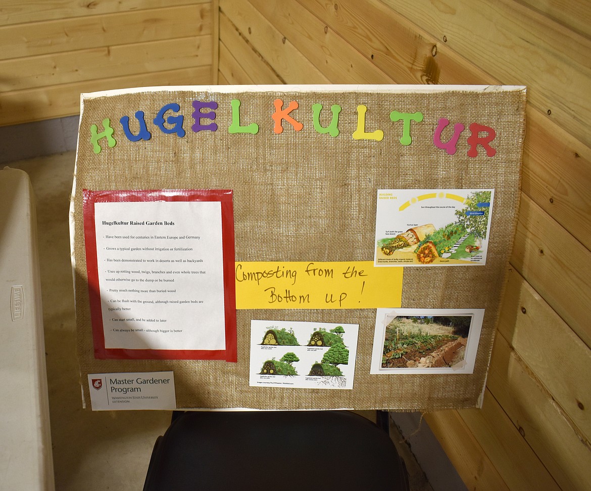 The WSU Grant-Adams Master Gardeners plant clinic at the Grant County Fair offered information about several different methods of composting and low-water gardening.