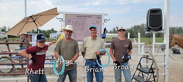 Winners from the Blackjack Roping Arena. (Photo provided)