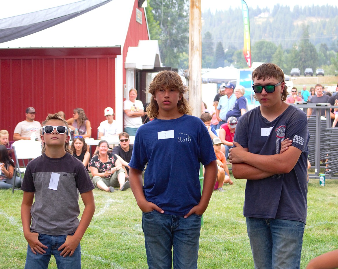 Top placers in the mullet contest at the Boundary County Fair.